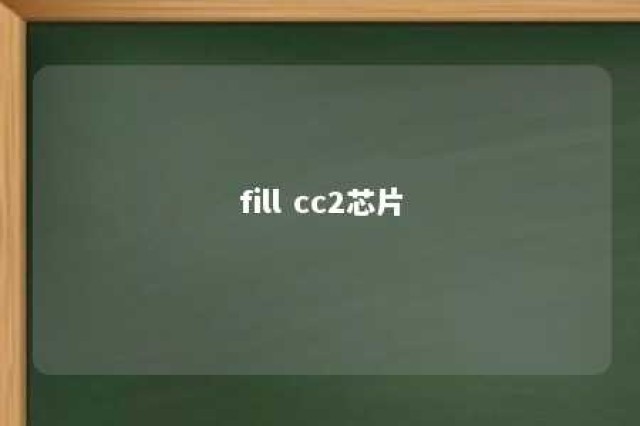 fill cc2芯片 