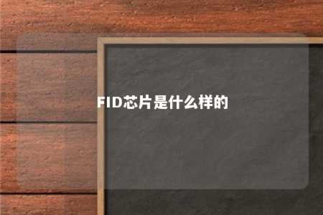 FID芯片是什么样的 